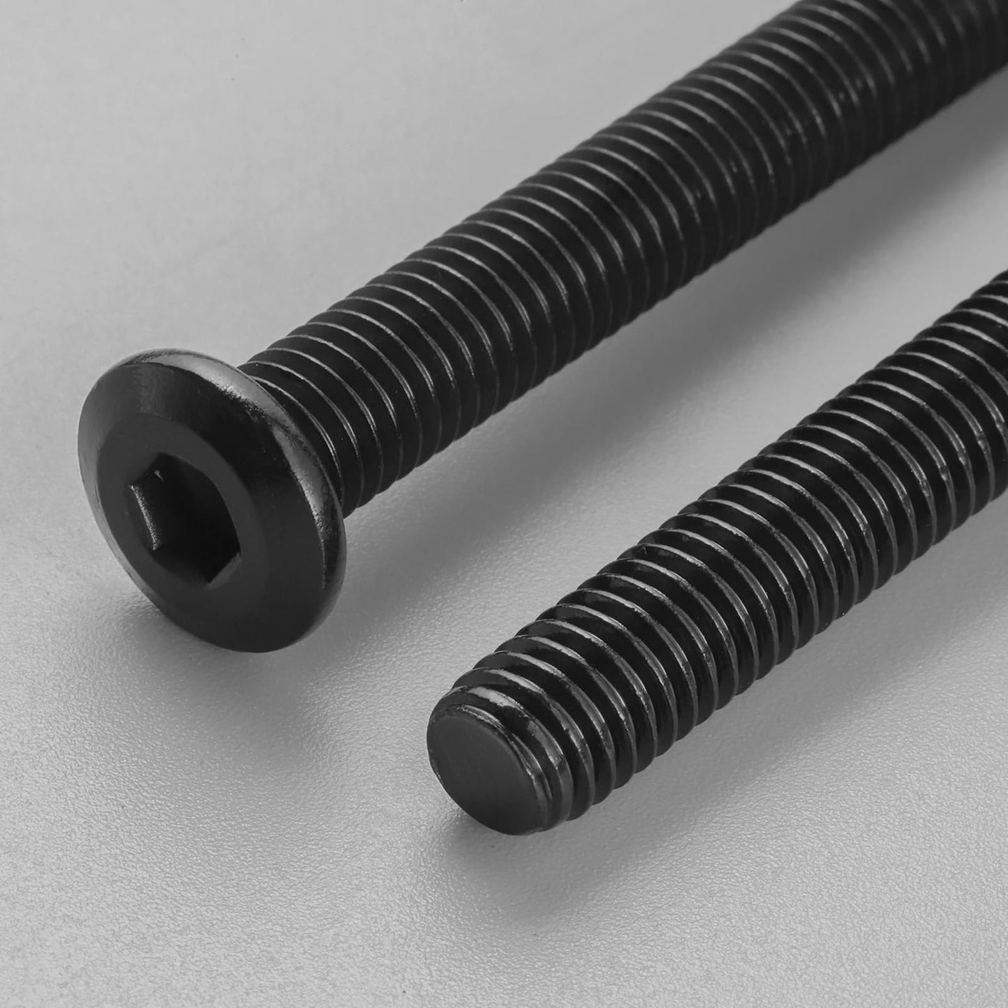 20Pcs 1/4-20 Bolt, 1/4-20 x 3 Flat Head Hex Socket Cap Screws, 304 Stainless Steel 18-8 Furniture Bolts, Black Zinc Finish, Full Thread (with Hex Spanner)