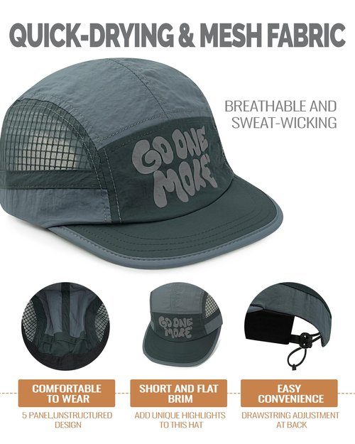 Croogo Short Brim 5 Panel Baseball Cap Mesh Quick Drying Summer Cap for Men Women Lightweight Breathable Sports Hat Outdoor Activities,Beige-BSSD2504