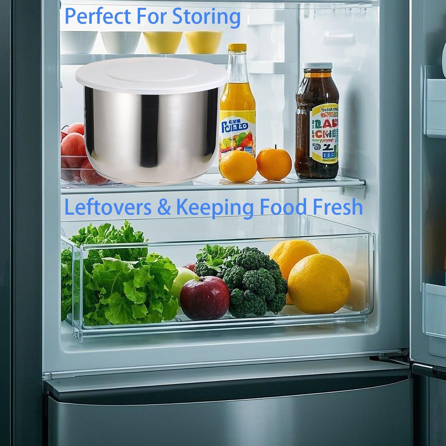 Silicone Lid for Instant Pot 8QT (10.23IN), Premium Silicone Cover Accessories Fits Instant Pot 8 Quart, Reusable Lid Replacement for Instantpot Inner Pot, Bowl and Microwave Cover for Food