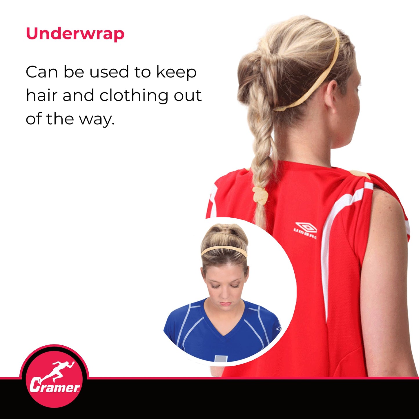 Cramer Tape Underwrap, Bulk Case of 48 Rolls of PreWrap for Athletic Taping, Hair Tie, Headband, Patellar Support, Athletic Tape Supplies, 2.75 X 30 Yard Beige