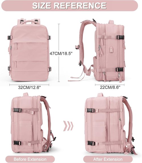 Coofay Expandable Travel Backpack - Airline Approved Waterproof Carry-On Bag for Men & Women