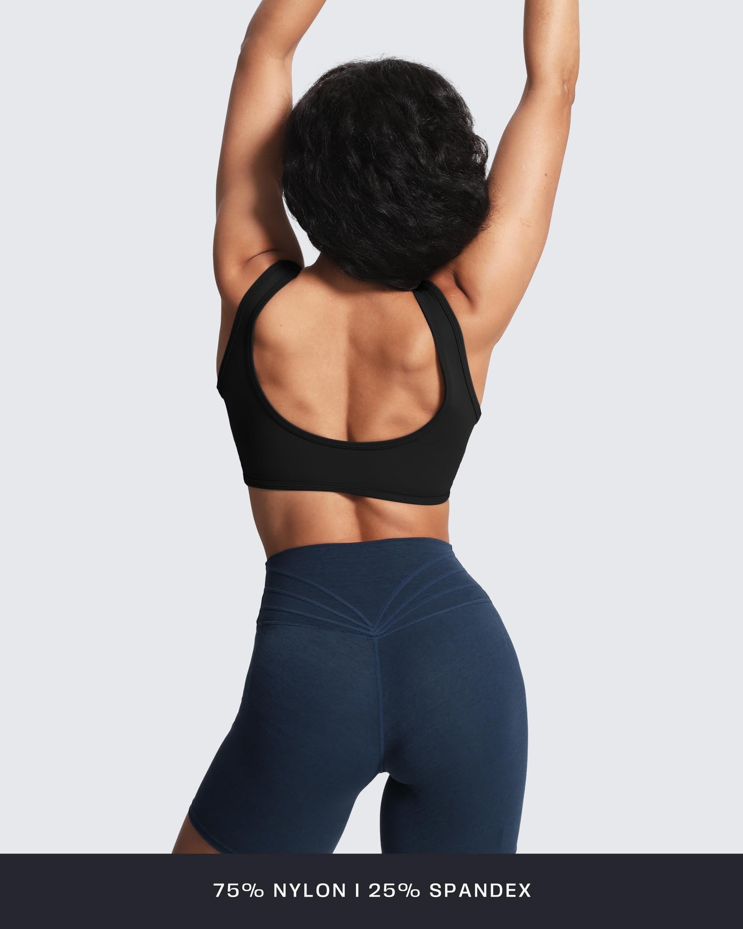 Aoxjox Women's Workout Sports Bras Basic Baddie Fitness Training Gym Bra Yoga Crop Tank (Black, Medium)