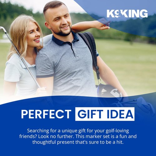 K9King K9king Middle Finger Golf Ball Marker with Magnetic Hat Clip | Alignment Ball Mark | Funny Golf Accessories - Great Gift for Golf Lovers Golf Cap Premium Gifts (Blue)