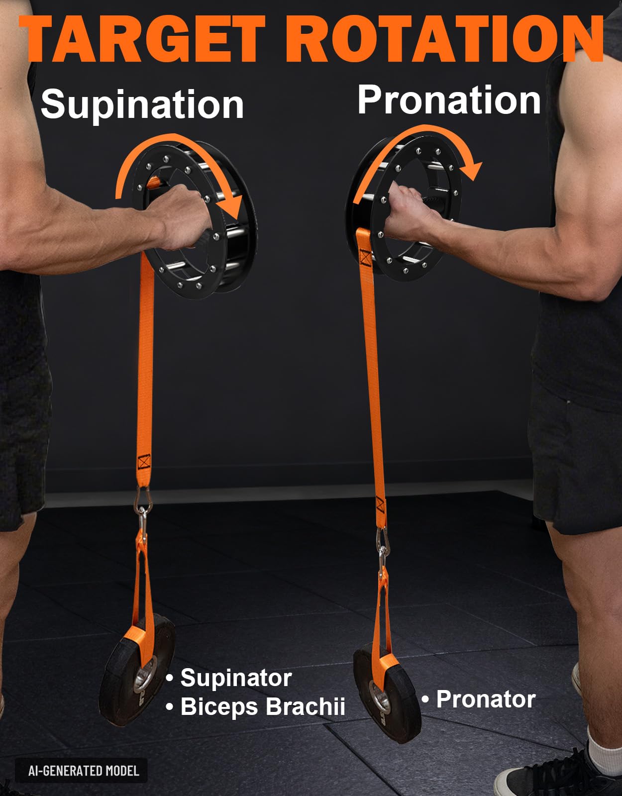 Fitarc Wrist Rotation Exerciser,Forearm Strengthener Trainer,Forearm Bar for Pronation/Supination,Arm Wrestling Training,Pronator Muscle Rrainer Forearm Developer - Patent Pending