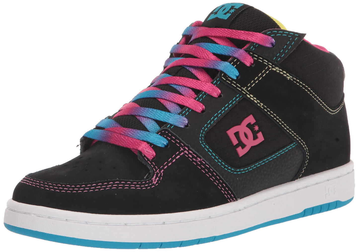DC womens Dc Women's Manteca 4 Mid Casual Skate Shoe, Black/Multi, 6.5 US