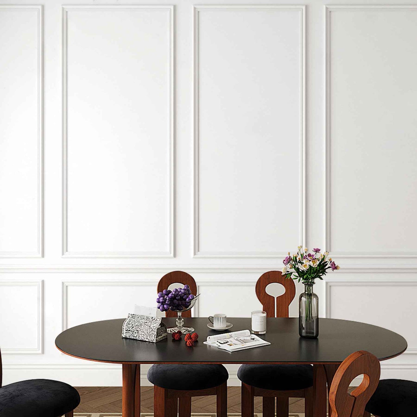 QDYMXUN Peel and Stick Chair Rail Panel Molding, 240''L x 0.9''W Strong Self Adhesive TPE Wall Moulding Trim for Home DIY Decoration (Paintable White)