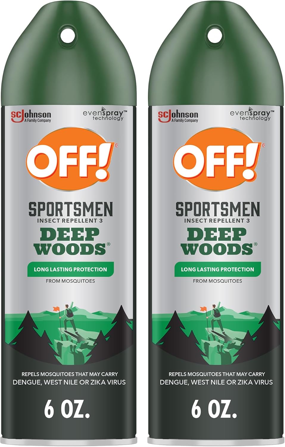 OFF! Deep Woods Insect Repellent Spray - 6 Ounce Pack of 2 for Hunting, Camping & Fishing