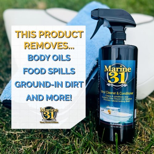 Marine 31 Vinyl Cleaner & Conditioner - Cleans & Protects Against UV Damage | 32 oz, No Sticky Residue