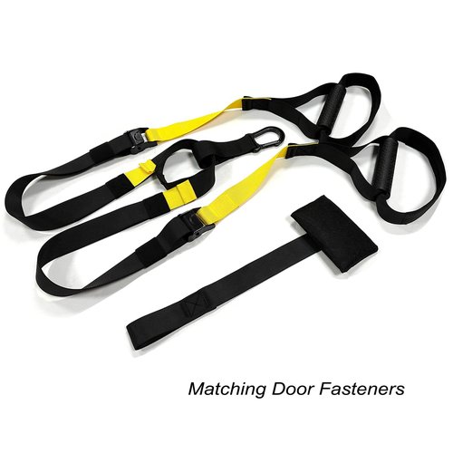 LONGLC Fitness Strap, Home Resistance Training Kit, Workout Straps with Handles for Home Gym, Yoga Bands for Stretching, Exercise Straps, Yoga Stretching Strap, Bodyweight Resistance Workout Straps for Indoor & Outdoor
