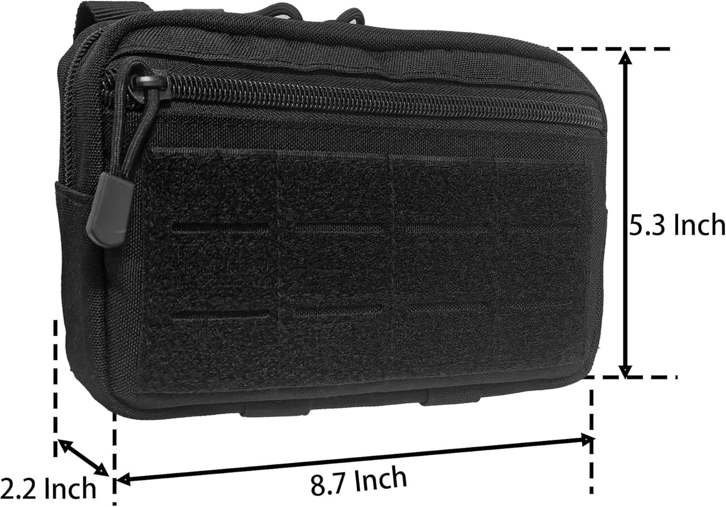 Skiennix Tactical Molle Admin Pouch - Modular EDC Utility Pouch with Map Sleeve & US Flag Patch