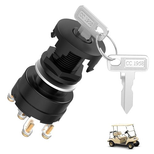 CartClan Ignition Key Switch for Club Car DS 1996-up Gas Golf Cart OEM# 101826301 4-pin