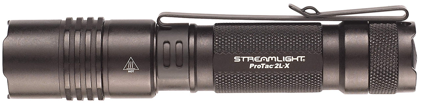 Streamlight 88082 ProTac 2L-X USB 500-Lumen 68000-Candela Tactical LED Flashlight, Ten-TAP Programmable, Clear Retail Packaging, Black