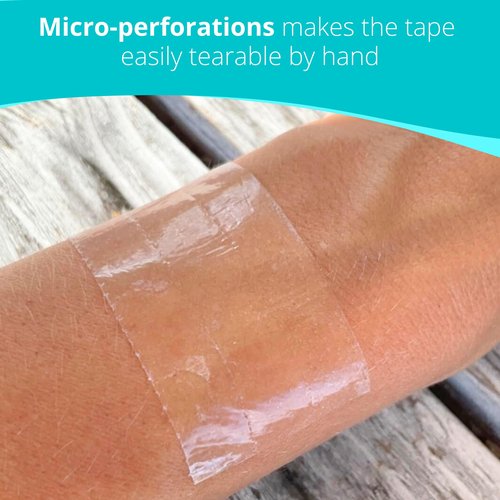 TapeChoice Silicone Tape for Skin Medical Silicone Tape Silicone Skin Tape Soft Silicone Tape Hypoallergenic Tape for Sensitive Skin Pain-Free Removal Tape Secures Dressing 1” 2" Wide (5.0ydx1.0in)