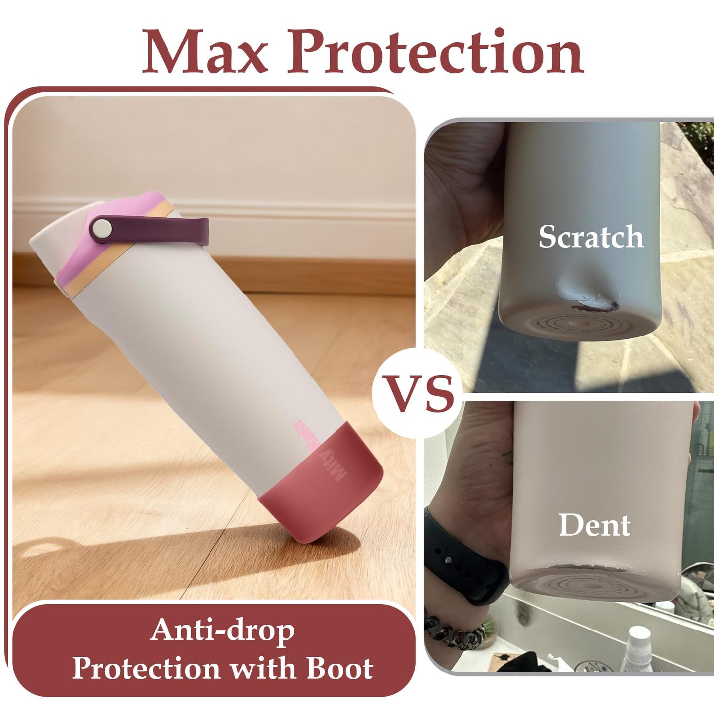 Mity rain 2PCS Silicone Boot for Owala Water Bottle 30 40 oz Accessories