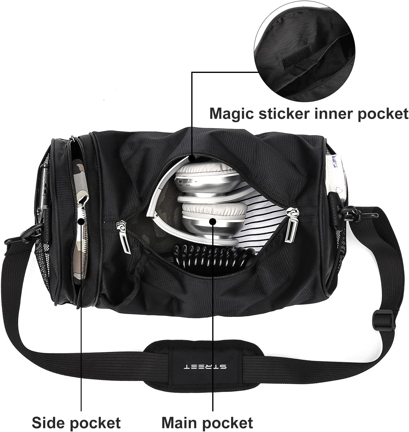 Skiennix Lightweight Sports Gym Bag - Versatile Duffel for Men & Women | Black X-Small