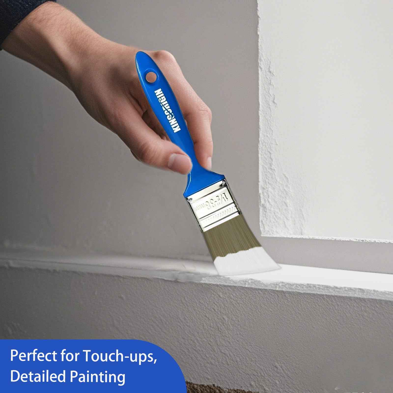 KingOrigin 1.5 Inch Paint Brush Set, 40 Pack, 1-1/2 Inch (38mm) Flat Paint Brushes for Walls, Furniture, Crafts, Professional DIY Painting & Touch-Ups