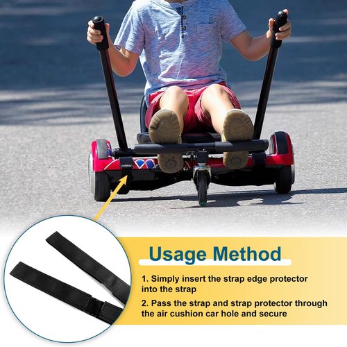 Ameri 4 Pack Hoverboard Seat Attachment Straps, Adjustable Hoverboard go Kart Straps, Hoverboard Replacement Straps Accessories, Suitable for Self Balance Drift Cart Electric Scooter