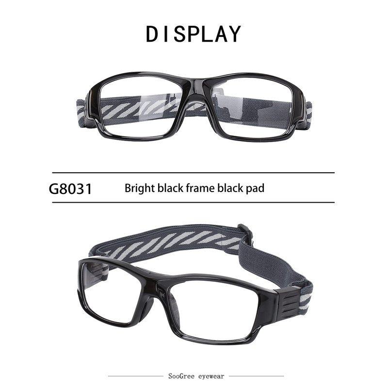 SooGree Sports Glasses for Aldult,Protective Eyewear Running Glasses,Basketball Football Glasse Shock Absorption Adjustable Strap