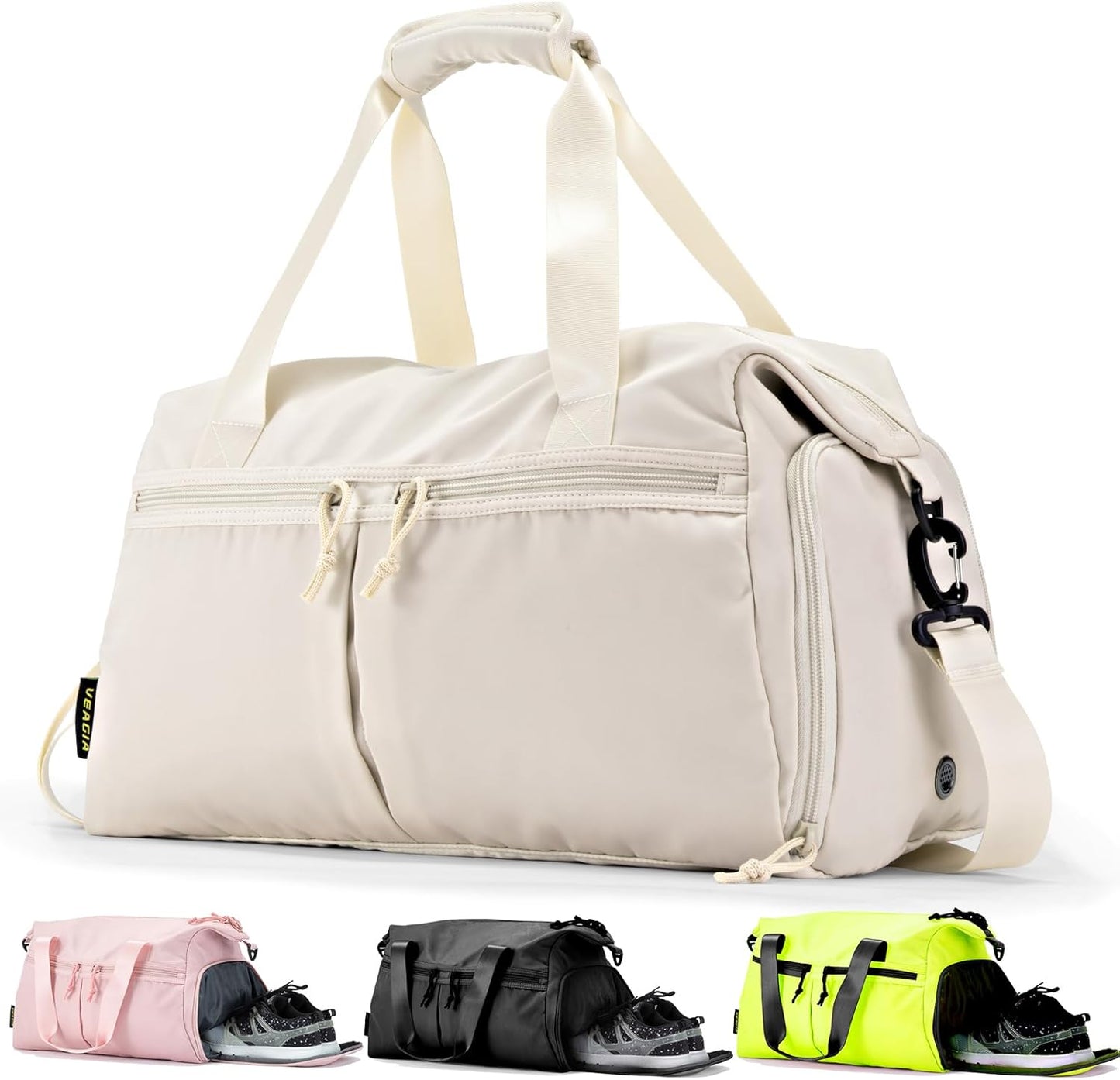 Skiennix Weekender Duffel Bag - Shoe Compartment & Wet Pocket | Versatile Travel & Gym Bag for Men & Women