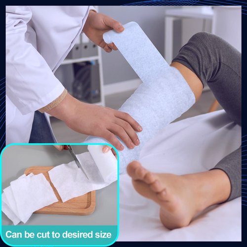 Amyhill 50 Rolls 4" x 8.9ft Gauze Bandage Rolls Cast Padding Gauze Bandage Wrap Plaster Cloth Undercast Padding for Protecting The Skin, Splints, Wound Care, Mask Making, DIY Crafts
