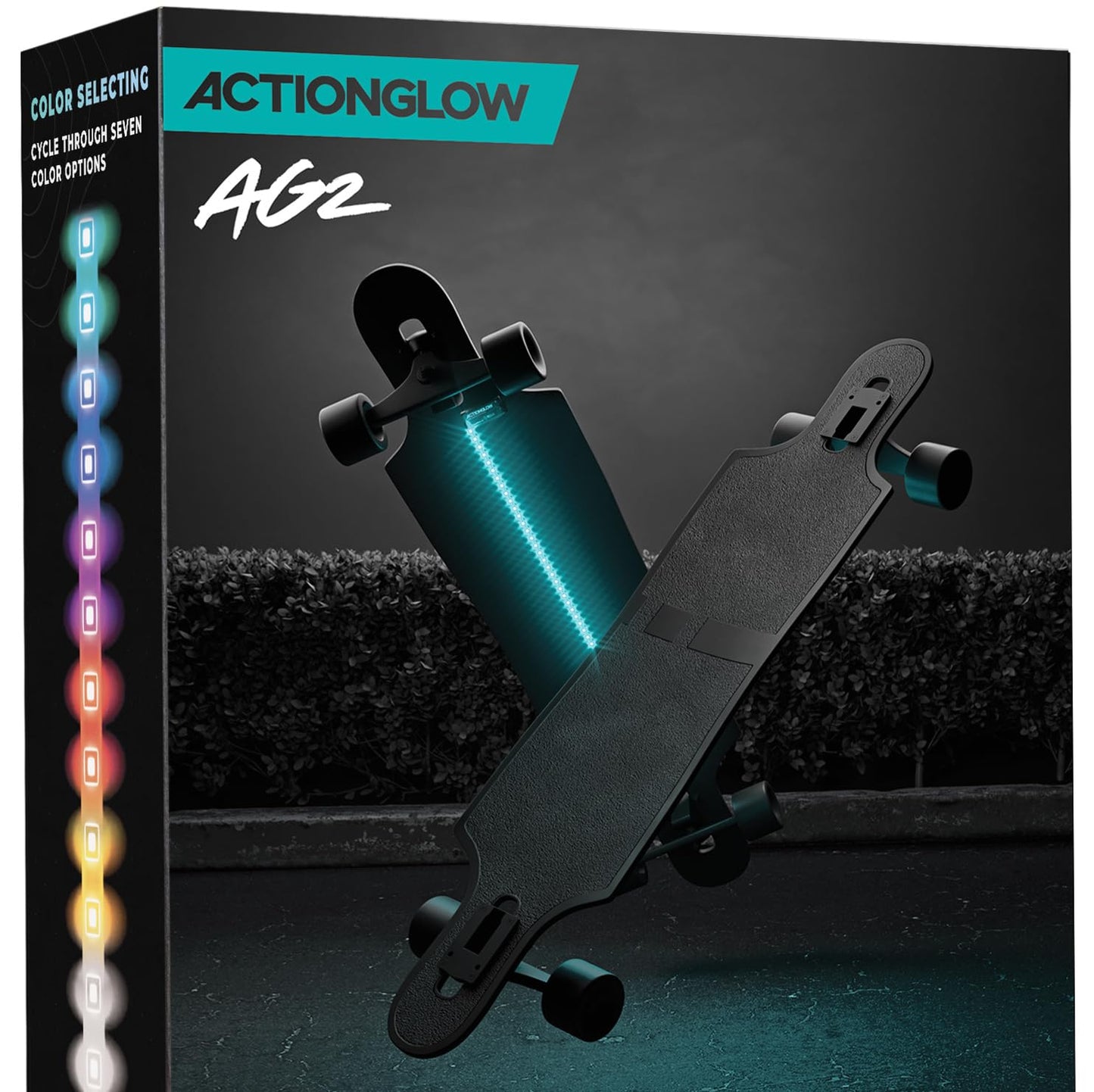 ActionGlow LED Longboard/Skateboard Lighting System (AG2) | 7 Color Modes, 100% Waterproof, Super Bright, Visible from Over a Half Mile, Easy 5 Minute Install