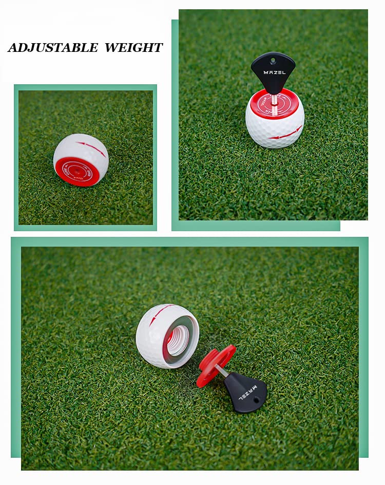 MAZEL Adjustable Weight Golf Putting Practice Ball with Instant Feedback