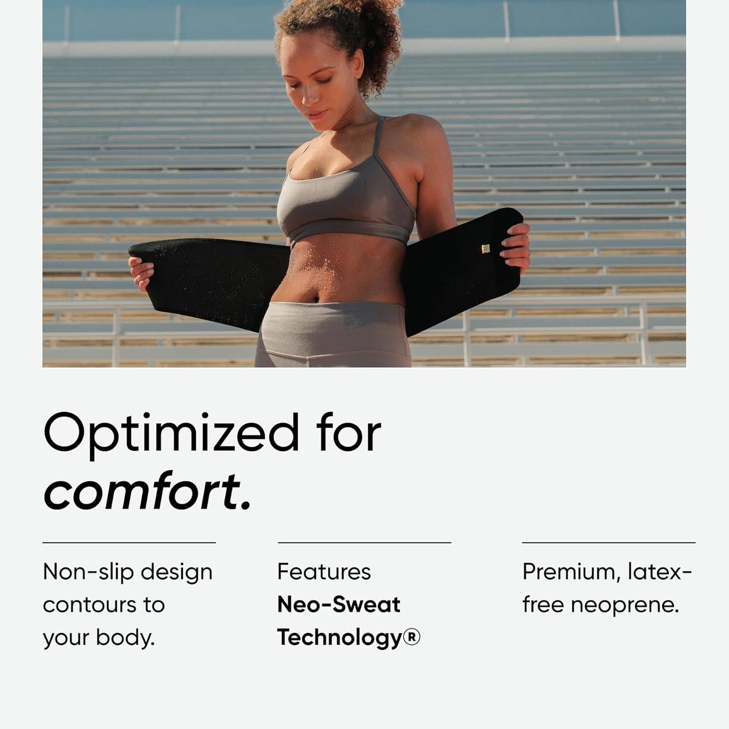 Sports Research Sweet Sweat Waist Trimmer - Premium Sweat Enhancing Fitness Band for All Sizes
