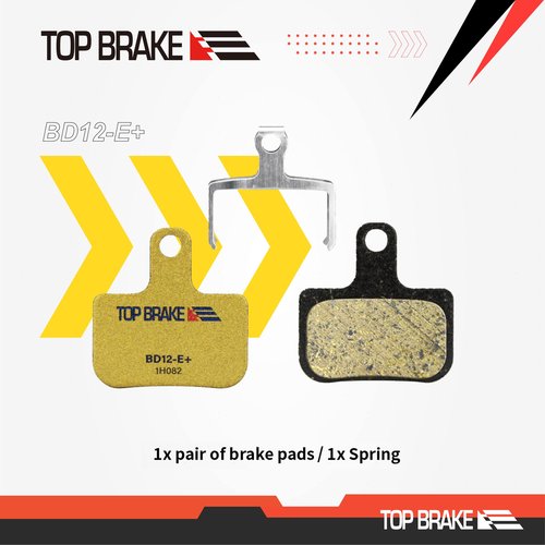 TOP BRAKE Disc Electric Road Bike Brake Pads for SRAM Level Ultimate/Force,RED AXS and XC MTB Brake Set | E-Bikes, E-Road, E-Gravel | E-Bike Compound,Long Lasting, Premium E+ Version, Gold