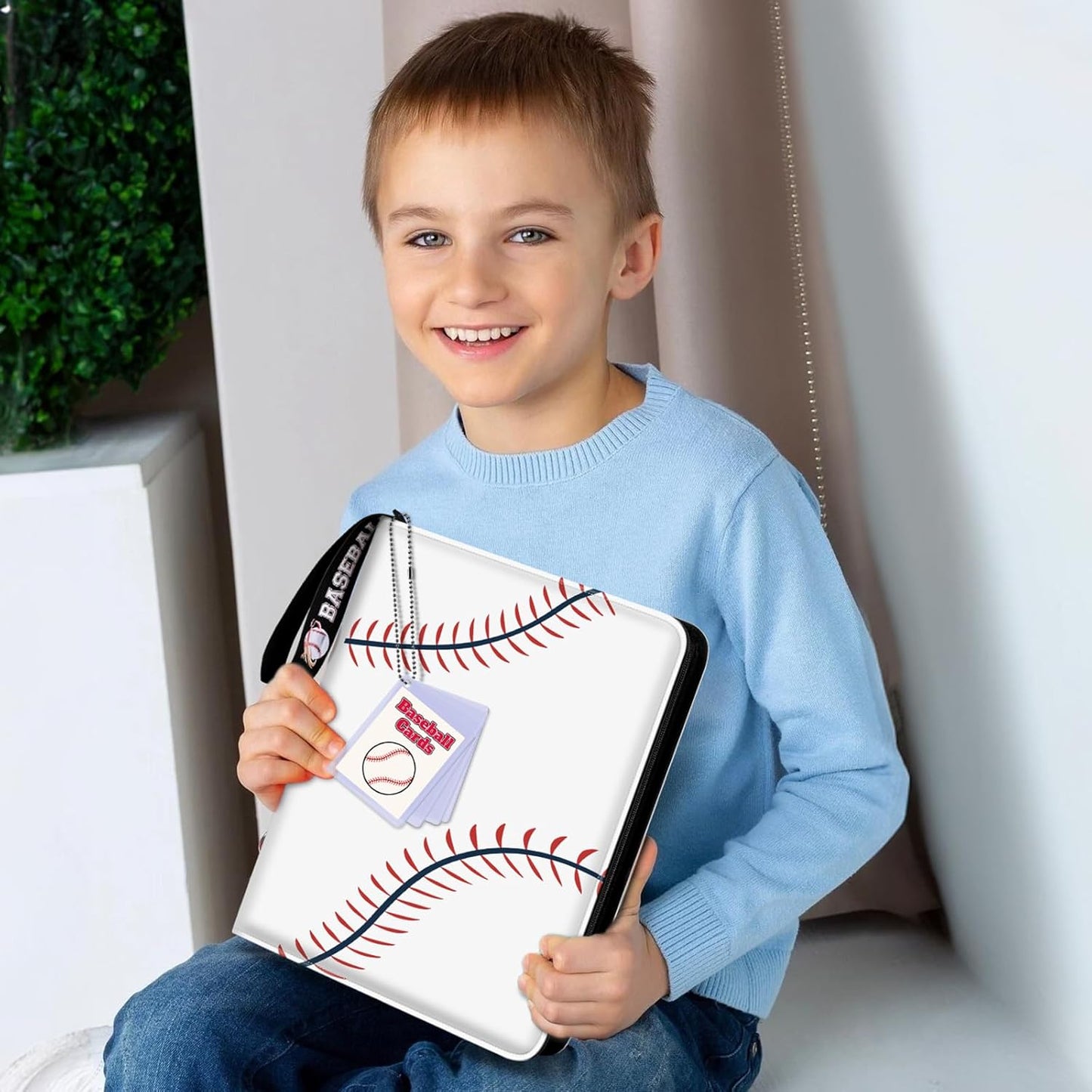 Mlikero Baseball Card Binder - 440 Pocket Trading Card Holder with Display Design | Premium Sports Pattern