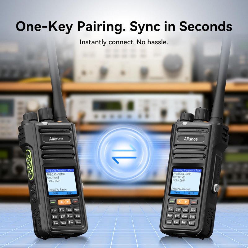 Retevis Ailunce HA2 Ham Radio Handheld with Earpiece, APRS, Chirp, Bluetooth APP Control, High Power Dual Band Ham Radio, Air Band Reception, IP67 Waterproof Walkie Talkie for Emergency Outdoor