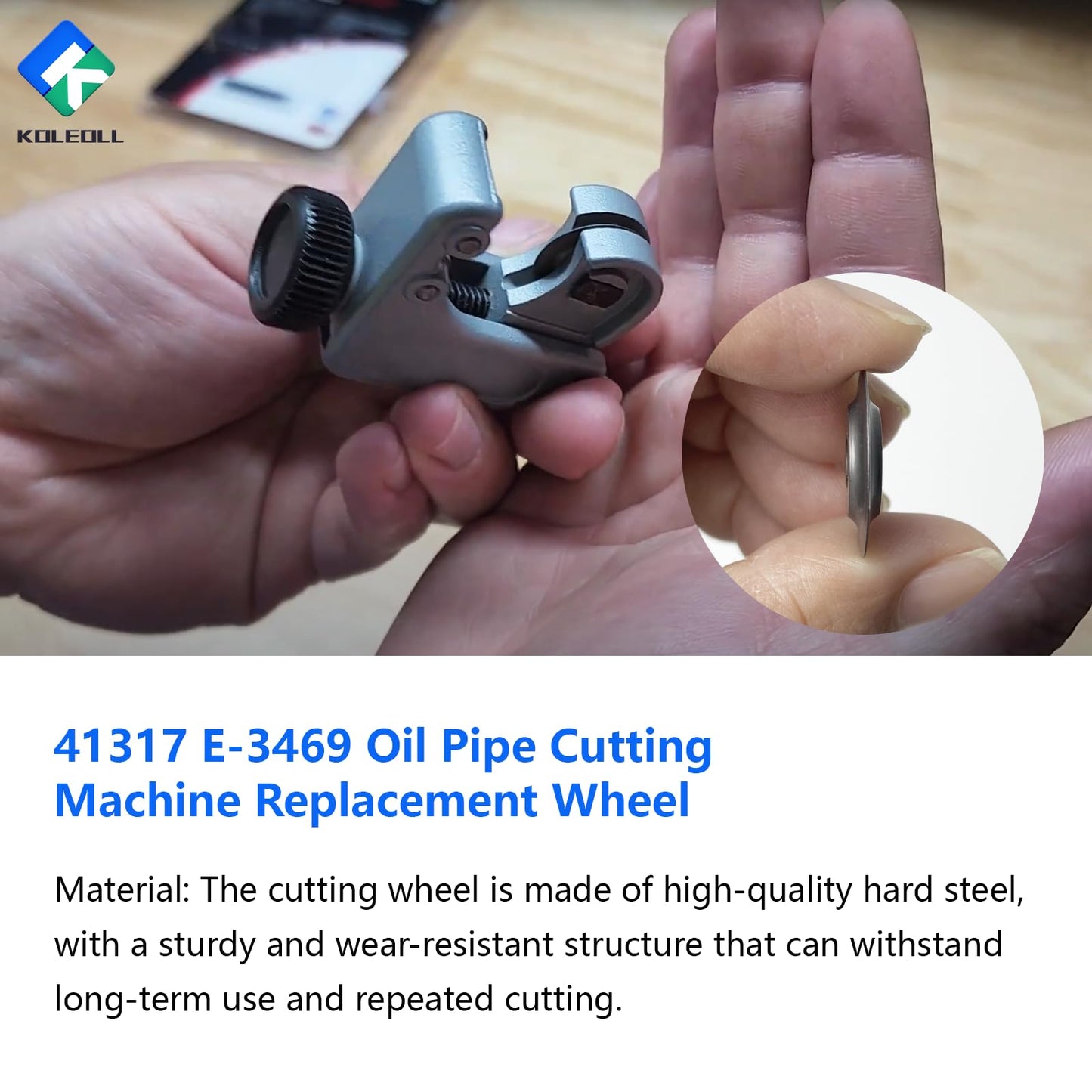 KOLEOLL 41317 E-3469 Tubing Cutter Replacement Wheel Compatible with RIDGID Tubing Cutter Models 101 103 104 117 118 150 151 152 153 205 Copper Pipe Cutter (2 Pack)