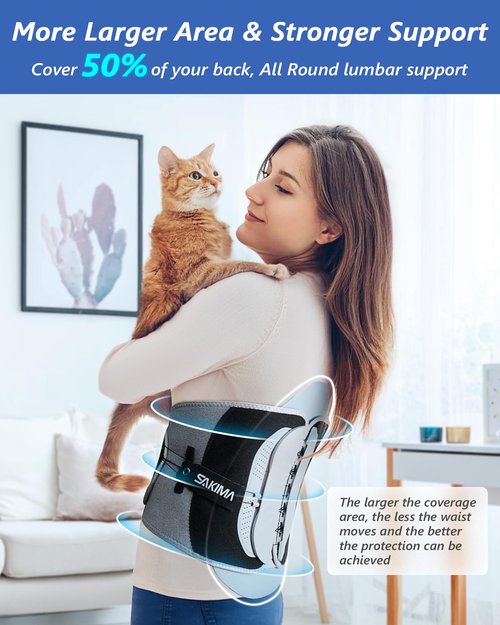 Back Brace for Lower Back Pain Relief with Pulley Support System, Adjustable Lumbar Support Belt with Lumbar Panel, Breathable, Strong Support Design For Herniated Disc, Sciatica, Scoliosis (Large)