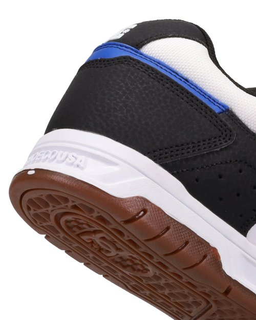 DC Men's Stag Skate Shoe, White/Black/Blue/Gum, 8