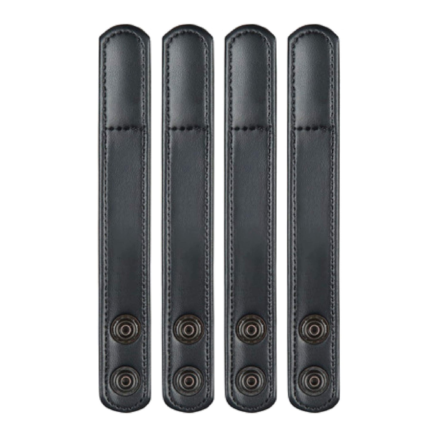 BIANCHI 7906 AccuMold Elite Belt Keeper, 1 Inch (25MM) Width, Pack of 4, Fits 2.25 Inch Belt, Plain Black, Hidden Snap