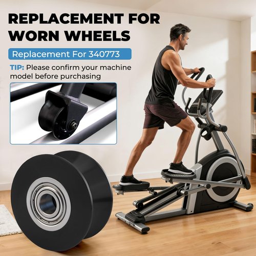 YIBEICO Upgraded Roller Wheel for 340773, Elliptical Roller Wheel for TreadLife for ProForm for NordicTrack, Quiet LongLasting Replacement Roller Wheel