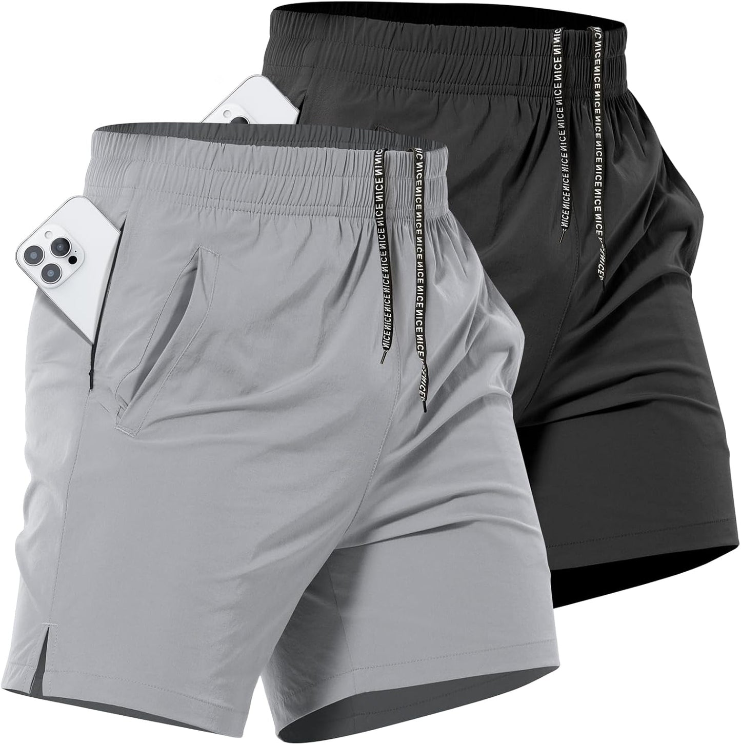 Skiennix Men's Athletic Workout Shorts - Quick Dry 7-Inch Gym Shorts with Pockets | Ideal for Sports & Running