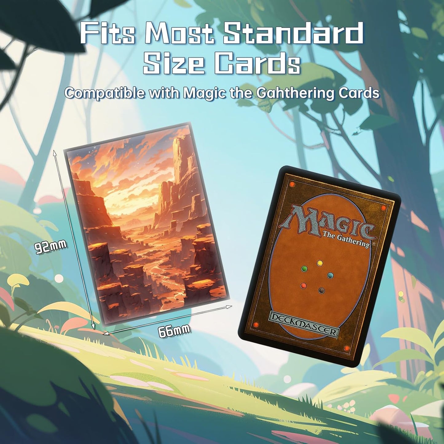 MTG Card Sleeves - Pleateau (Red White) - Ultra Clear Front & Matte Back - 100 Count Standard Size TCG Art Sleeves