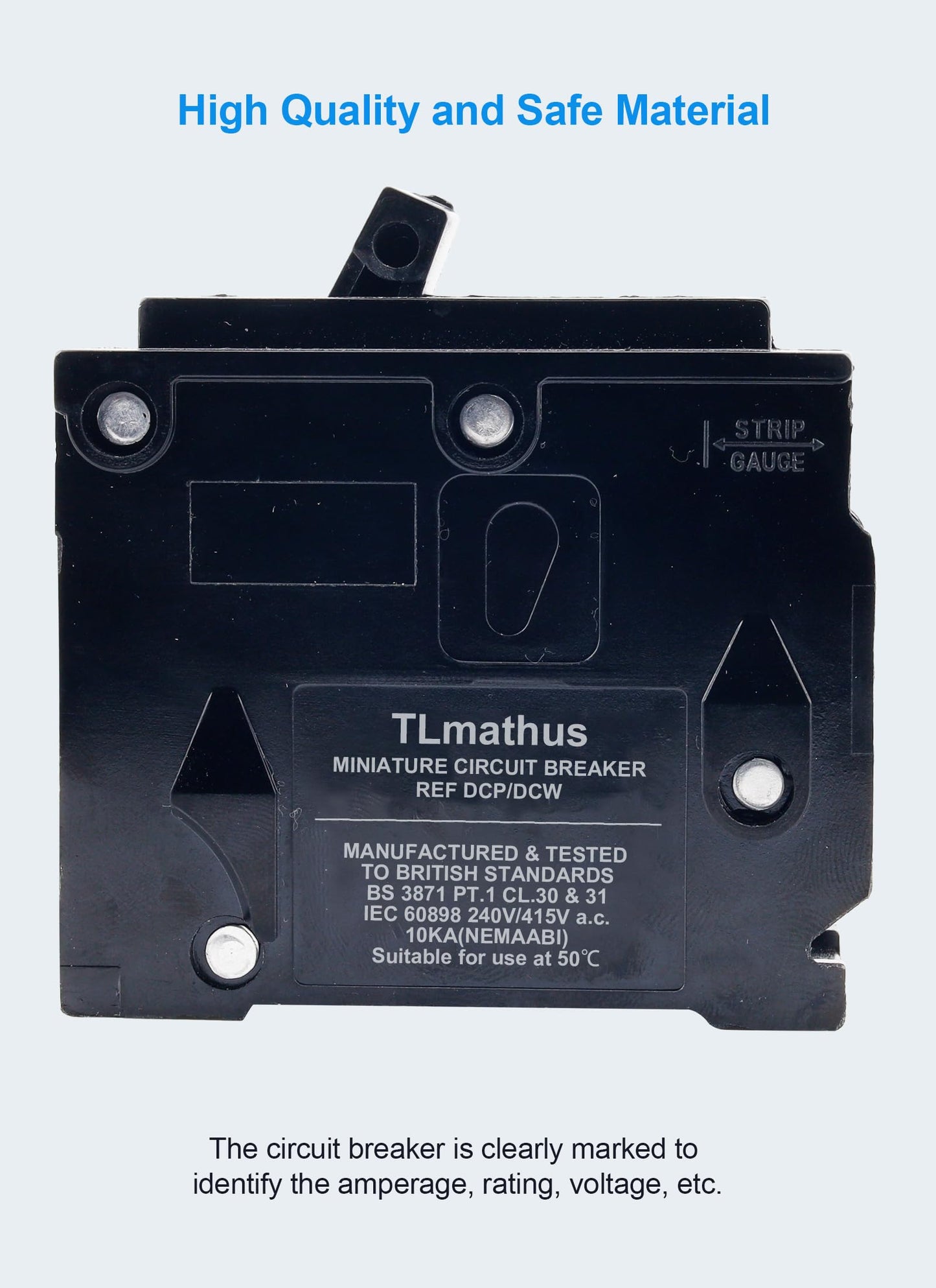 TLmathus 60 Amp 2 Pole Type QP Circuit Breaker Plug-in Mount Standard MCB Thermal Magnetic Protection, 10KA 120/240V, Compatible with Siemens PL and ES Series Load Centers(2P 60A)