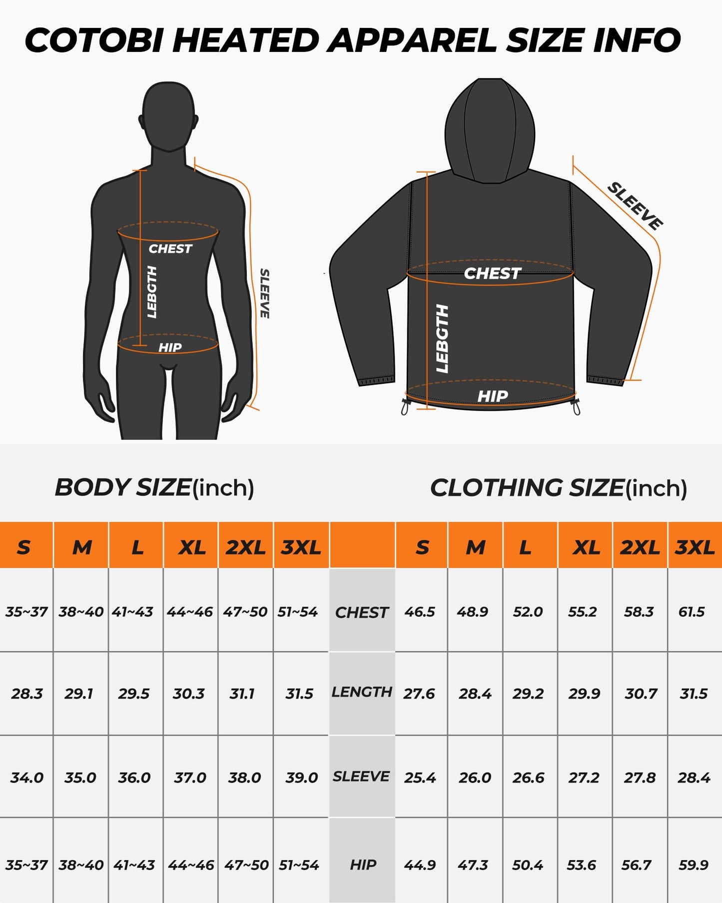 GOTOBI Heated Jackets for Men with 12V 18400mAh Battery Pack, Heated Coat with 8 Heated Zones, Winter Waterproof Ski Jacket