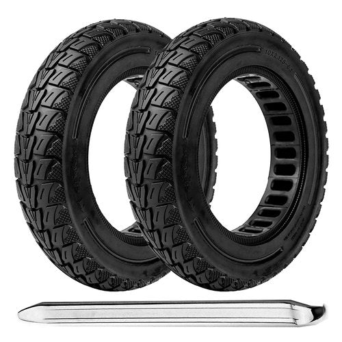 10X2.125 Inch Solid Tires for Electric Scooter, 50/75-6.1 Replacement Wheel, 10X2.125 Rubber Tyre for Gotrax G4/XR/VR& Turboant X7 MAX/Pro/M10& F25& Xiaomi M365/Pro/Pro 2/1S-Black (2PCS)
