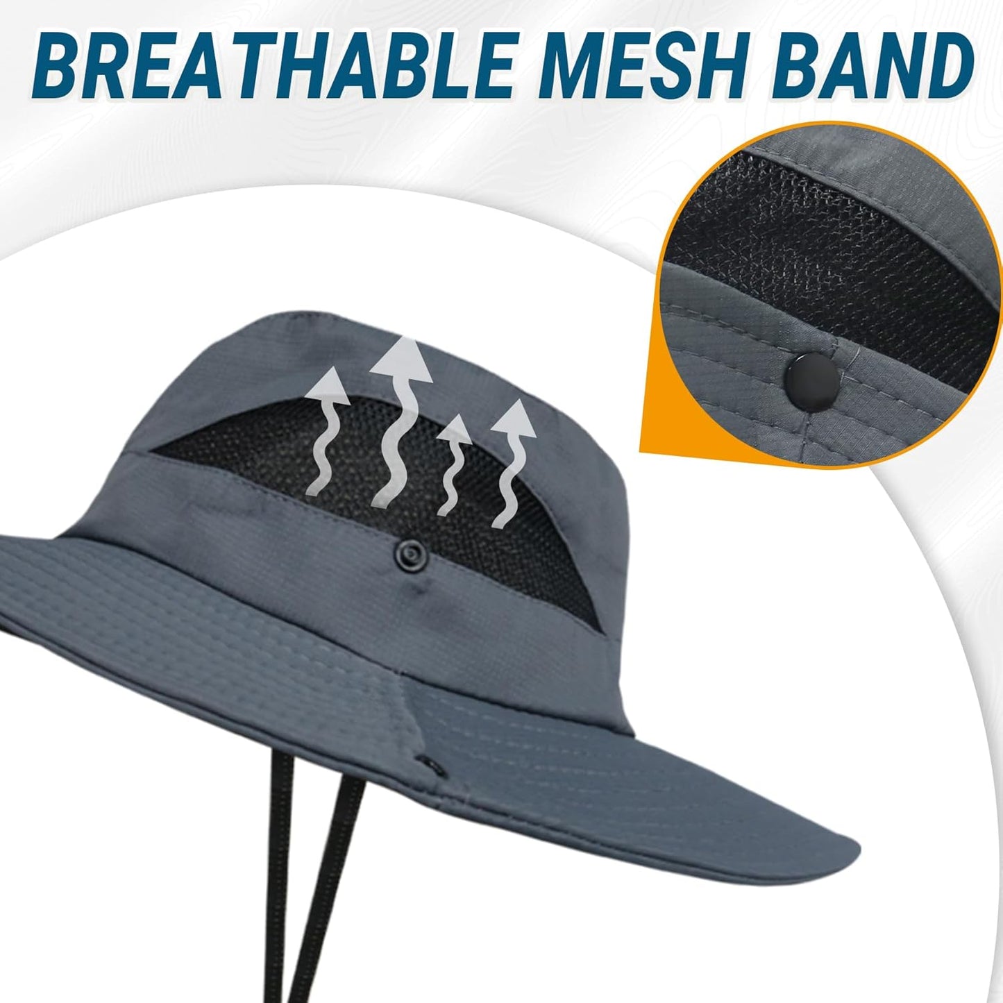 NPQQUAN Sun Bucket Hats - Wide Brim UPF 50+ Protection for Women & Men | Ideal for Fishing & Beach