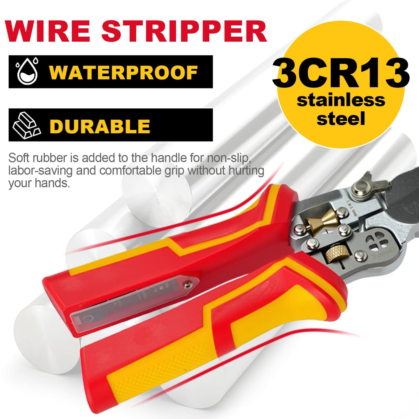 Multi Wire Stripper Tool - Wire Stripper, Voltage Tester Pliers, Hot Wire Judgment AC DC, Wire Twister, Wire Cutter and Splitting Wires