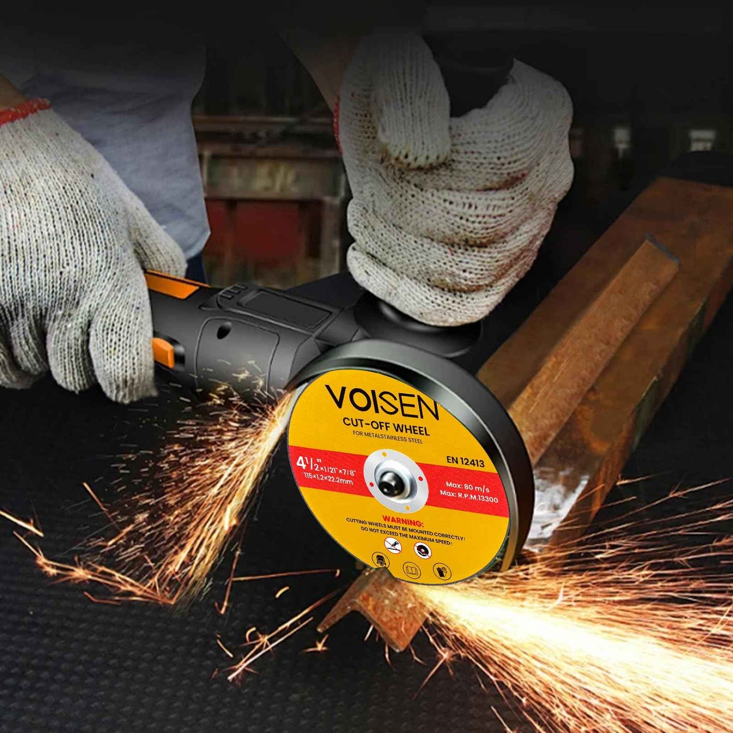 VOISEN 4 1/2 Cut Off Wheel,70 PCS Angle Grinder Cutting Disc 4-1/2" x 1/21" x 7/8" Thin Metal & Stainless Steel Cutting Wheel,Grinder Blades Professional Fast Cutting Disc