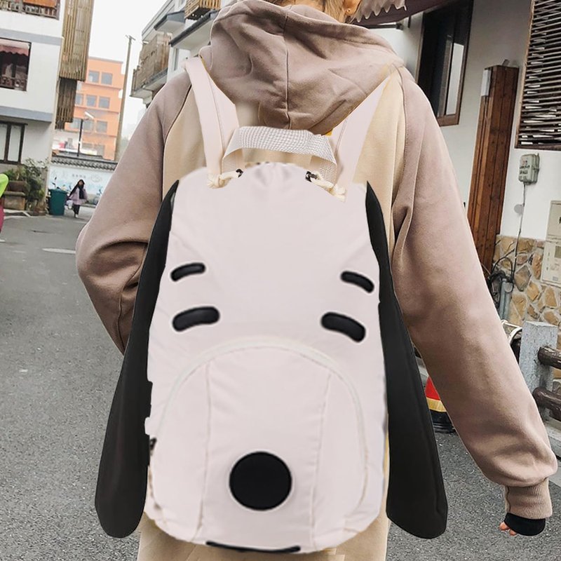 SANXIULY Aesthetic Cartoon Backpack for Women,Cute Funny Dog Backpack For Anyone Color White