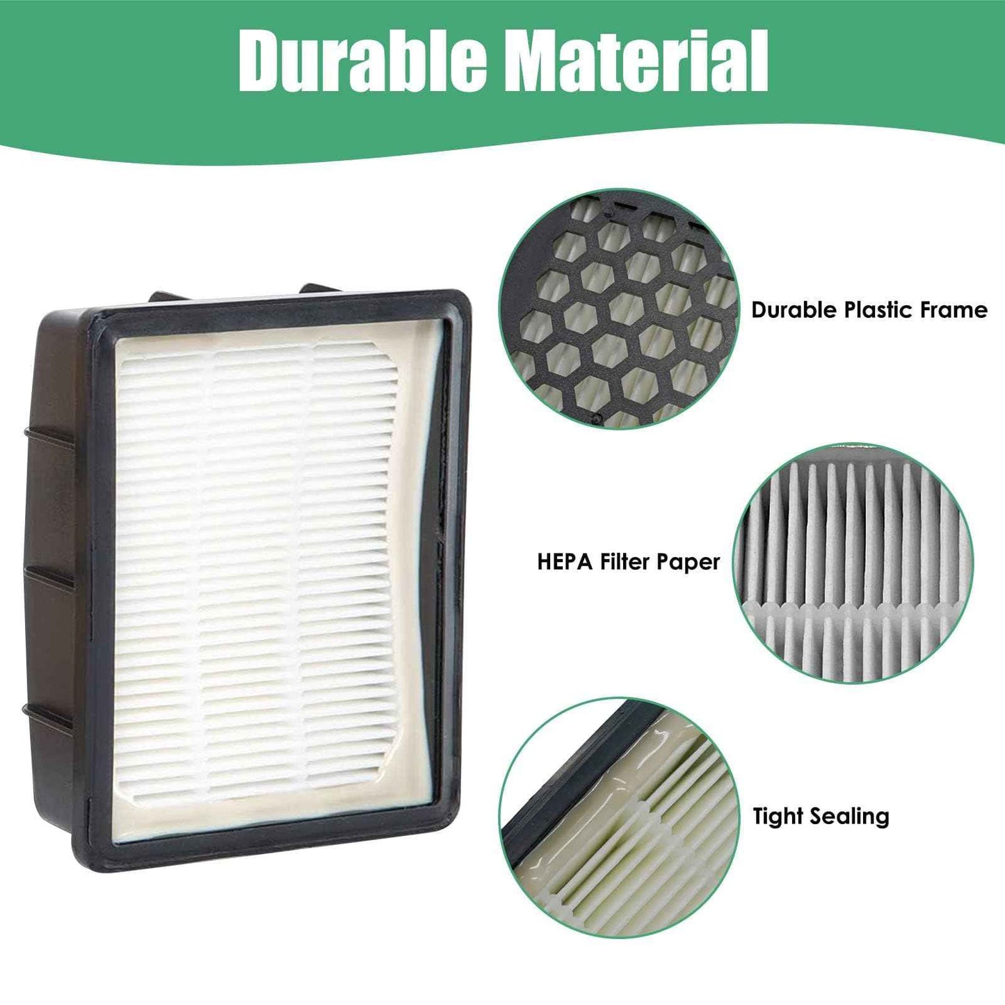 Alrens 3 Pack K3010 Replacement Vacuum Filter for Kenmore Upright Vacuum Cleaner BU4050, BU4022, BU4020, BU4018, BU3040, DU5080, DU5092, DU2015, DU2012, DU2001, Washable & Reusable