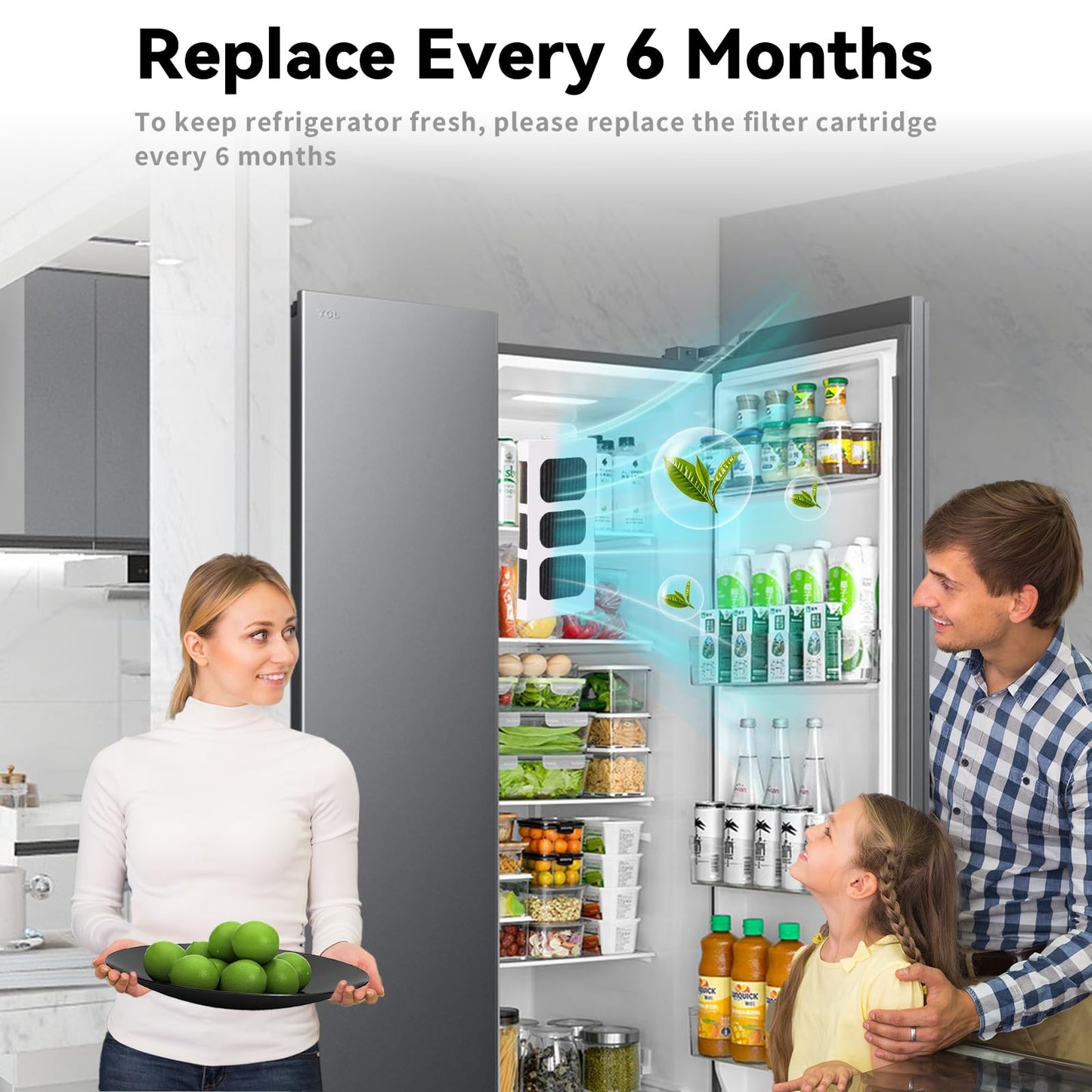 Guarm 2 Pack Paultra2 Refrigerator Air Filter Replacement, Strong Adsorption Air Filter Compatible with Frigidaire PureAir Ultra 2, Pure Air Ultra II and Electrolux - Part 242047805, 5303918847