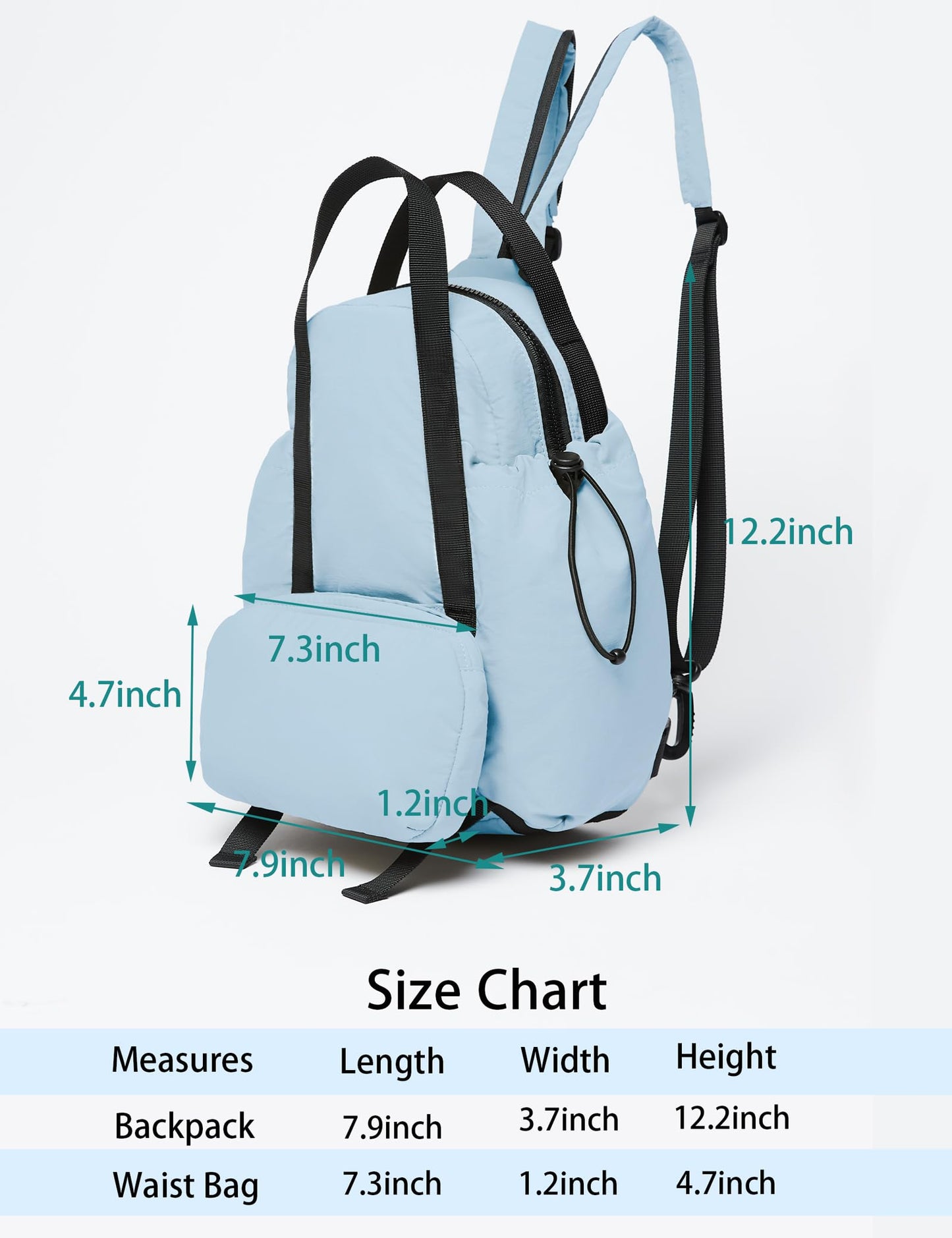 THE GYM PEOPLE Women's Waterproof Mini Backpacks Detachable Sling Bags