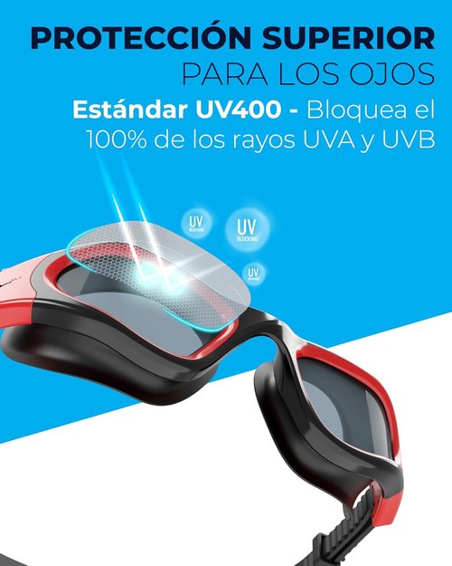 AqtivAqua Swimming Goggles - DX Wide View Anti-Fog Swim Goggles for Adults | Leak-Proof Design