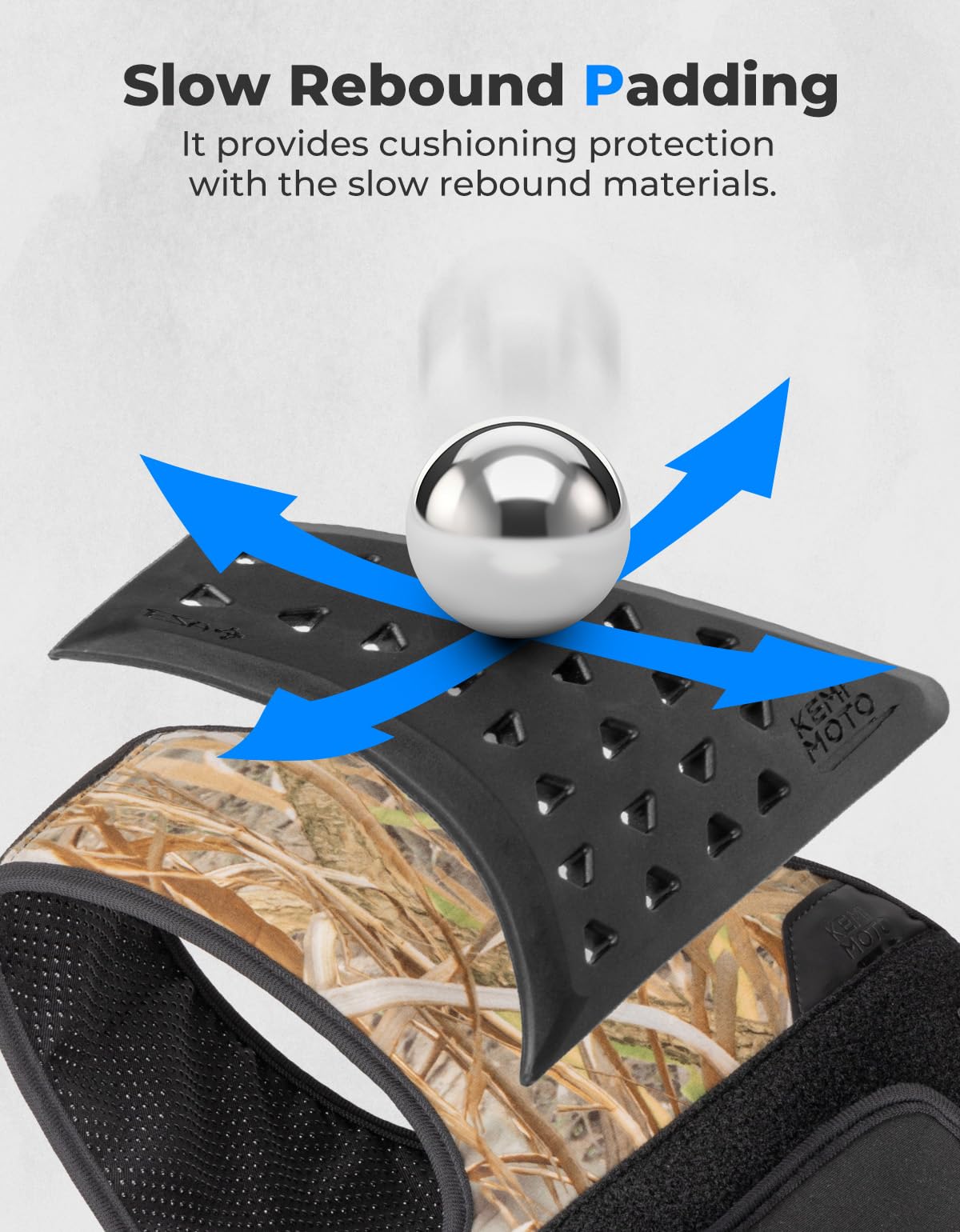 KEMIMOTO Hunting Cushion Shoulder Pads Recoil Shields with Adjustable Strap Camouflage Silent Fabric