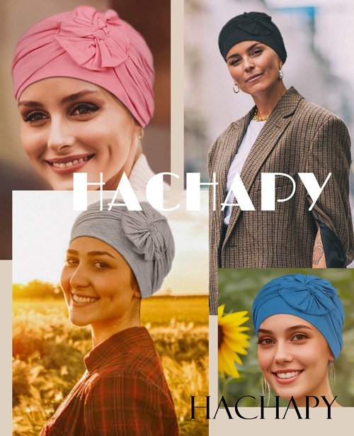 Hachapy Chemo Headwear for Women Bamboo Cancer Hats for Chemotherapy Patients Fun Head Coverings Caps for Hair Loss Female